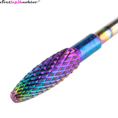 Karbidni brusilni nastavek, srednji hruškast, za odstranjevanje gela ali akrila