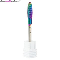 Karbidni brusilni nastavek, srednji hruškast, za odstranjevanje gela ali akrila