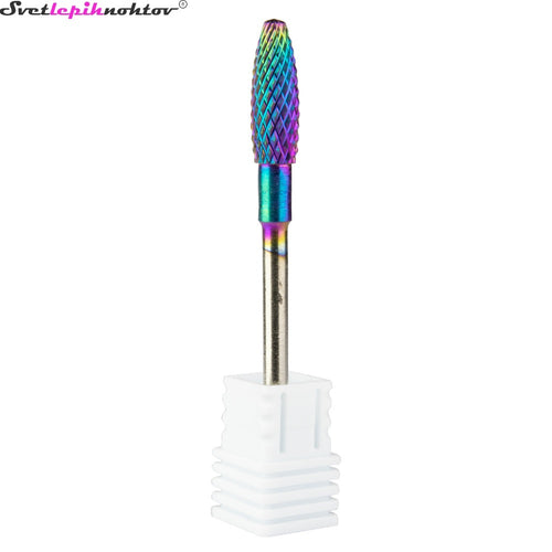 Karbidni brusilni nastavek, srednji hruškast, za odstranjevanje gela ali akrila