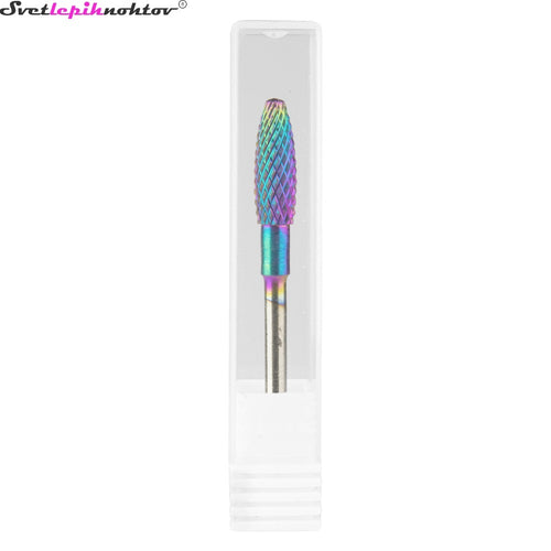 Karbidni brusilni nastavek, srednji hruškast, za odstranjevanje gela ali akrila