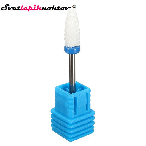 Keramični brusilni nastavek, za odstranjevanje gela ali akrila, veliki stožec moder