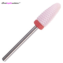 Keramični brusilni nastavek, za odstranjevanje gela ali akrila, rdeč