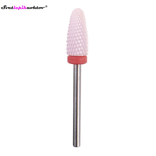 Keramični brusilni nastavek, za odstranjevanje gela ali akrila, rdeč