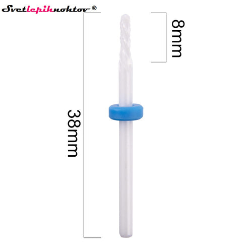 Keramični ozek brusilni nastavek, za odstranjevanje gela ali akrila