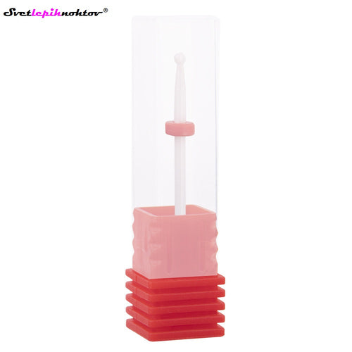 Keramični brusilni nastavek mala kroglica, za odstranjevanje gela ali akrila, rdeči