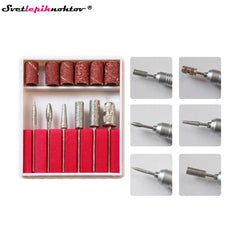 Mali set diamantnih brusilnih nastavkov, 12-delni, za vse brusilne aparate