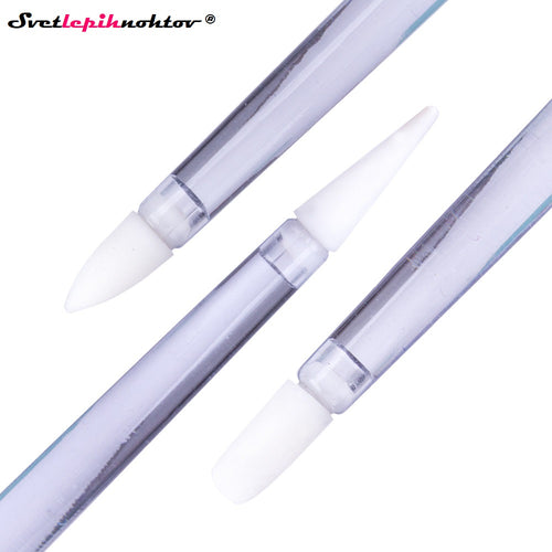 Set of brushes for gel and nail art, 3-piece