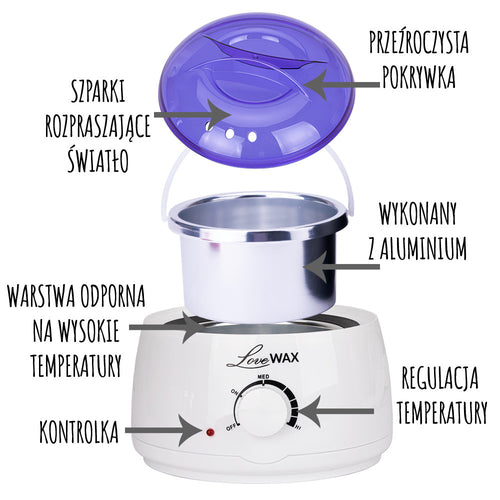 Wax heater for depilation, 100 W, white