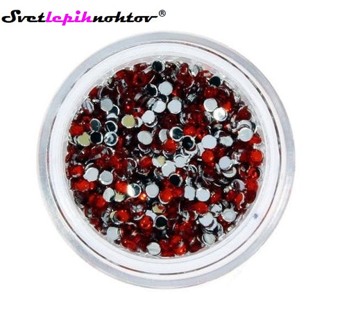 Nailart stones, size 1.5 mm, red color