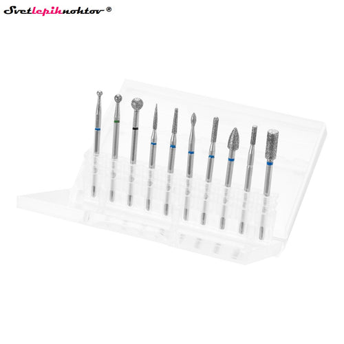 Profesionalni set diamantnih brusilnih nastavkov, 10-delni, vsi nastavki, ki jih potrebujete