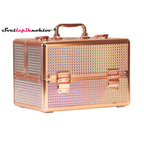 Medium cosmetic case, black color with stones