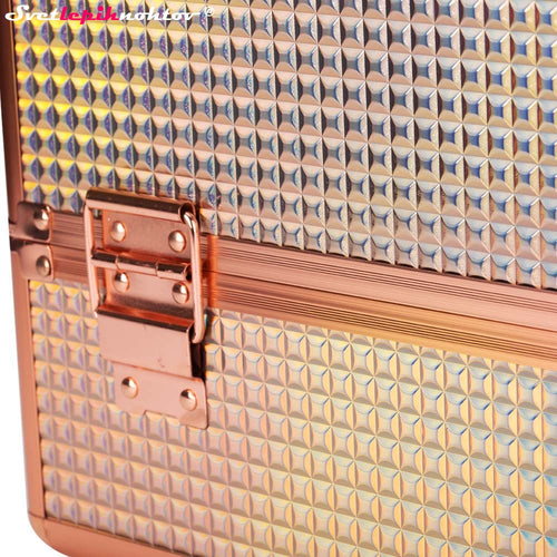 Medium cosmetic case, black color with stones