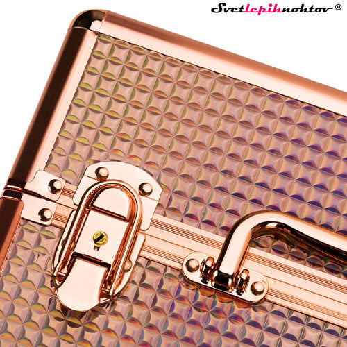 Medium cosmetic case, black color with stones