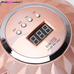 HYBRID UVA/LED lamp S13 diamond rose gold, 248 W, for curing all gels