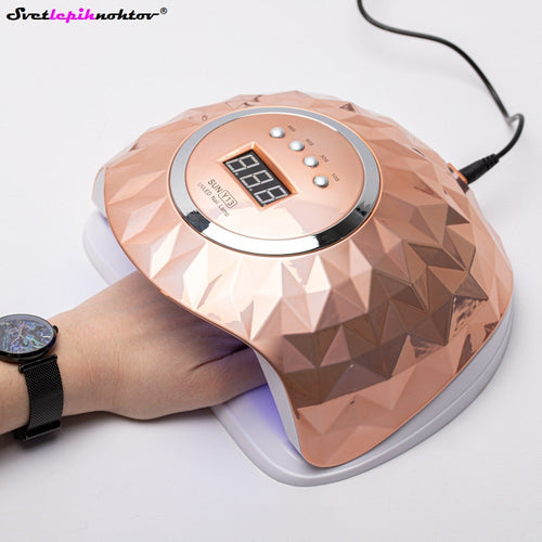 HYBRID UVA/LED lamp S13 diamond rose gold, 248 W, for curing all gels