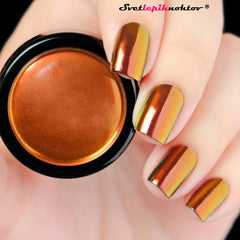 Chrome Effect powder, color rose gold, powder for a metallic look