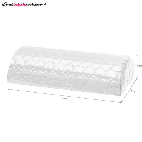 Artificial leather armrest, white