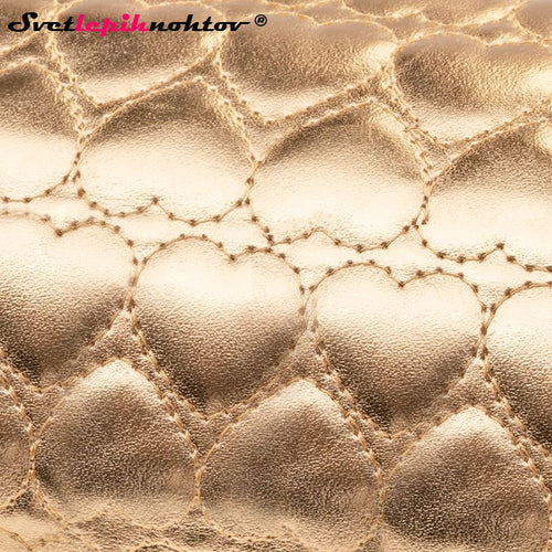 Artificial leather armrest, golden