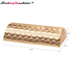 Artificial leather armrest, golden