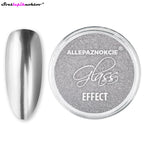 Chrome Effect powder, color silver, powder for a metallic look