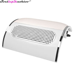 Table vacuum cleaner with armrests and three fans