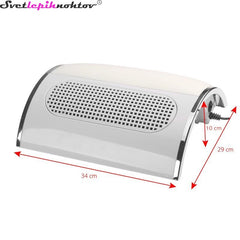 Table vacuum cleaner with armrests and three fans