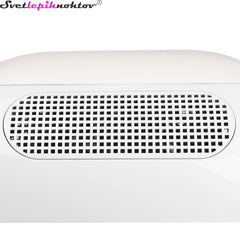 Table vacuum cleaner with armrests and three fans