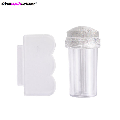 Stamping set small, set of silicone stamper and scraper