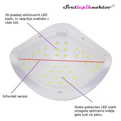 UVA/LED HYBRID lamp SUN 5 PLUS, 48 W, for curing all gels