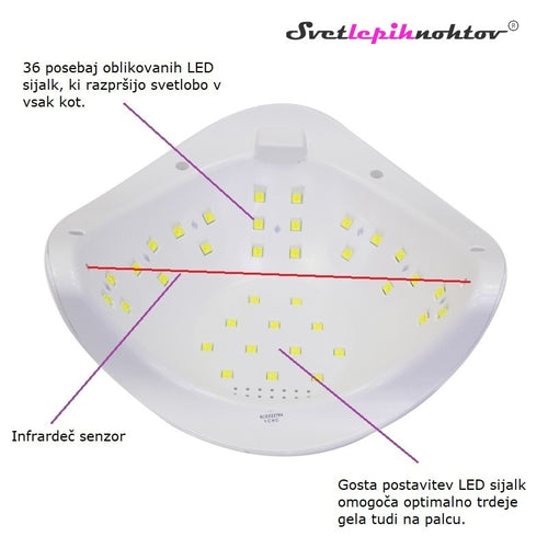 UVA/LED HYBRID lamp SUN 5 PLUS, 48 W, for curing all gels