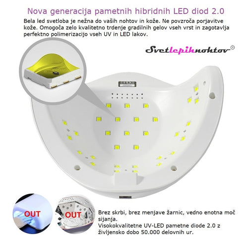 UVA/LED HYBRID lamp SUN 5 PLUS, 48 W, for curing all gels