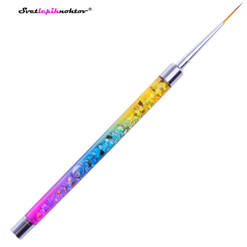 Brush for drawing and nail art, rainbow, 19 mm