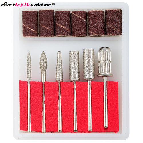 Small set of diamond grinding attachments, 12 pieces, for all grinding devices