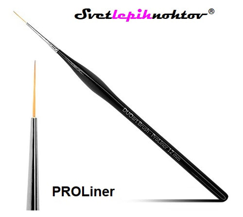 DUOGEL PROLiner, professional brush for drawing and nail art, 12 mm
