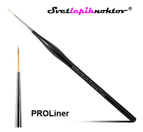 DUOGEL PROLiner, professional brush for drawing and nail art, 9 mm