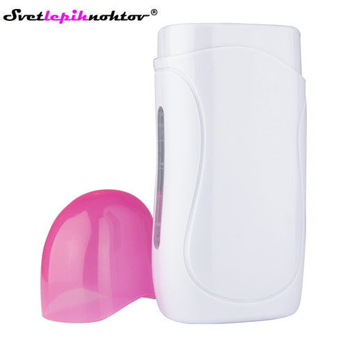 Wax heater in roll-on cartridges for depilation, 65 W, pink
