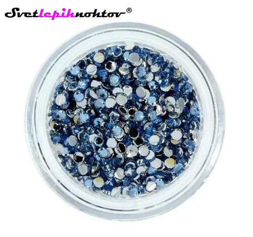 Nailart stones, size 1.5 mm, light blue