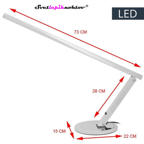 LED stolna radna lampa, srebrna, 8,4 W