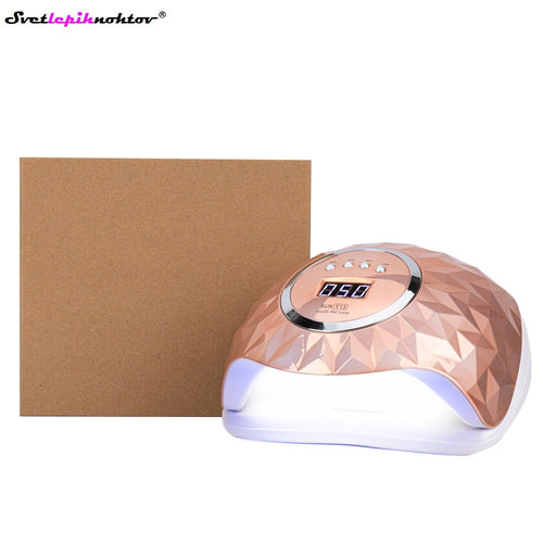 HIBRIDNA UVA/LED lučka diamond rose gold, 248 W, za trdenje vseh gelov