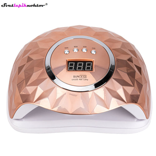 HIBRIDNA UVA/LED lučka diamond rose gold, 248 W, za trdenje vseh gelov
