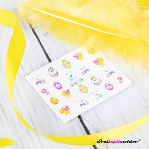 Water stickers for nails, Easter, motif no. 3